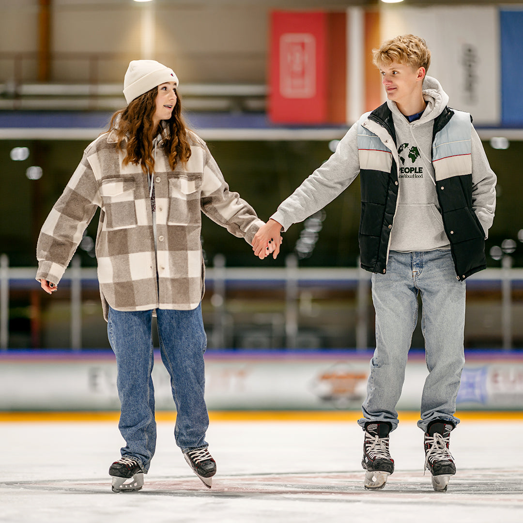 Visiting a public skating rink